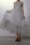 Marc Le Bihan Knitted Frill Tulle Dress Collection Two-layer Tulle French Handmade MLB-2104-BC GLACIER Glacier 2104